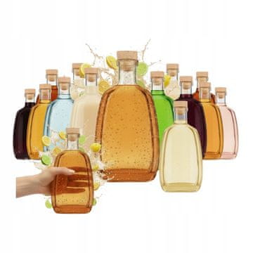 BE 30x Asteria boca od 250 ml s plutenim staklenim bocama za tinkture, mjesečevo vino