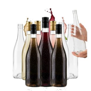 BE 10x boca vina 1l bezbojna boca 1000ml za vino, alkohol, sirup, sok, vodu