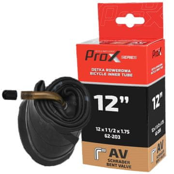 PROX Unutarnja zračnica 12" x 1 1/2 x 1,75 AV s ventilom savijenim pod kutom od 45 stupnjeva za biciklistička kolica