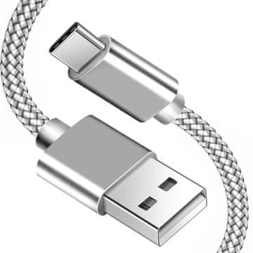 Tip-c kabel quick charge 3.0 za brzo punjenje usb-a - usb-c koanni kb03, srebrni