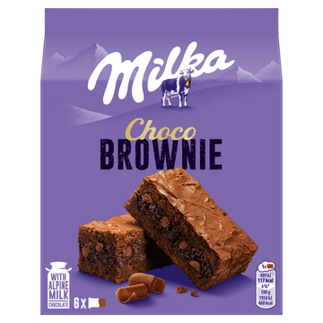 Mondelez Milka Choco Brownie keksi s čokoladom i komadićima mliječne čokolade 150 g (6 komada)