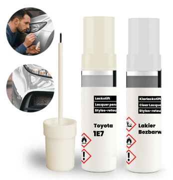 Toyota 1E7 Set za popravak 2 u 1: osnovni premaz + prozirni premaz s kistom