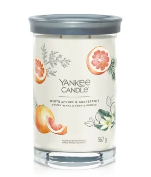 Yankee Candle Bijela smreka i grejpfrut - Signature - Čašica za svijeću s dva fitilja