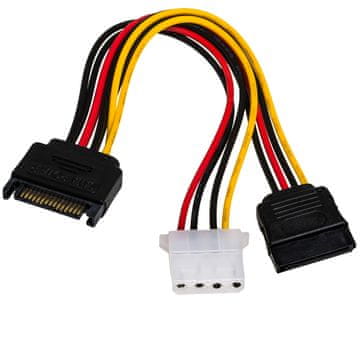 Akyga SATA kabel - Molex SATA AK-CA-32 za kabel ventilatora diskovnog pogona 15 cm