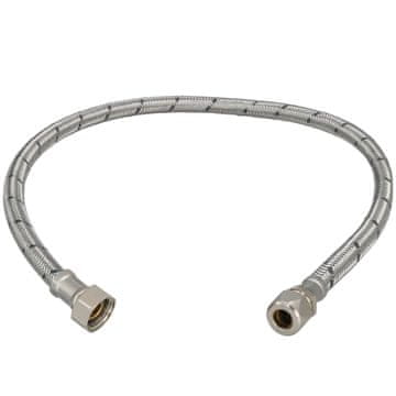 Fleksibilni priključak 3/8" s nehrđajućim opletom za stezne sustave, 60 cm