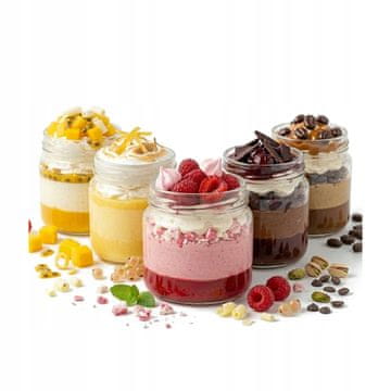 BE 5x posuda za desert od 100 ml u staklenoj teglici za deserte u jednoj porciji. Vjenčanje