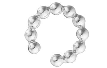 Seijou Srebrne naušnice s kuglicama, manžeta za uho 2 mm, kuglice, prsten za krimpovanje 10 mm