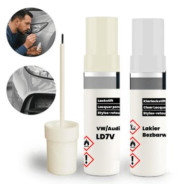 LD7V 2-u-1 VW Audi Touch-Up - Set za popravak ogrebotina i oštećenja | baza + prozirna