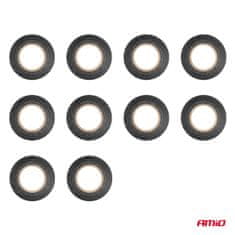 AMIO PVC izolacijske trake set od 10 crnih 19 mm x 10 m x 0,13 mm -04845