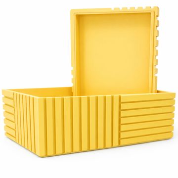 Mi Žuta kutija za organizaciju s utorima i poklopcem za male predmete za ured