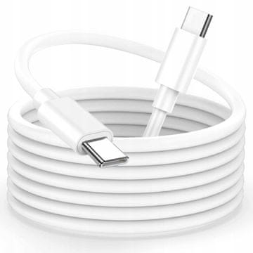 Brzi kabel usb-c na usb-c, čvrsti kabel za telefon i računalo, 100w, 200cm pd