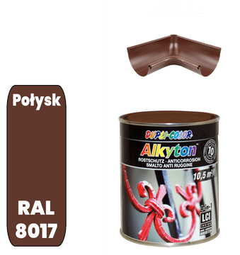 RAL 8017 sjajna Alkyton antikorozivna boja za kist 250 ml limenka protiv hrđe