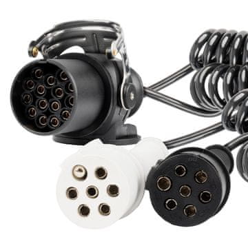 AMIO Spiralni kabel za TIR prikolicu 2x 7-pinski 15-pinski tip N/S 5m 24V -04381