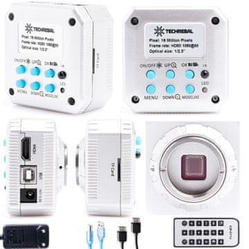 Kamera Techrebal "Silver jet" 16MP FULLHD&4K za mikroskop, srebrna SJ4K16MP/H1600