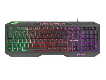 Žičana tipkovnica Fury Hellfire 2 francuska gaming podsvijetljena crna
