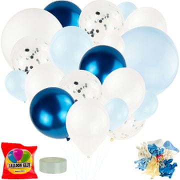TG66238 veliki balonski vijenac plavi konfeti baloni set za rođendanskog dječaka