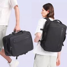 Bange Vodootporni ruksak za prijenosno računalo 15,6" Putna torba 47x31x20 cm Za posao, školu, avion, mušku i žensku s USB priključkom, crna