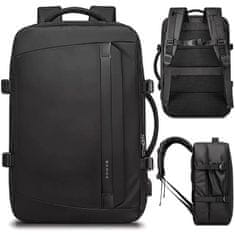 Bange Vodootporni ruksak za prijenosno računalo 15,6" Putna torba 47x31x20 cm Za posao, školu, avion, mušku i žensku s USB priključkom, crna