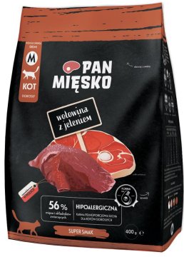 Pan Mięsko Mr. Meat | Suha hrana za mačke | Pakiranje od 400 g - Odrasla mačka | Govedina s jelenom M 400 g