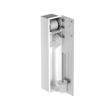 ugradbeni pretinac i spremnik za WC s desnim šarnirom, bijeli sjaj, 825x179x155 mm