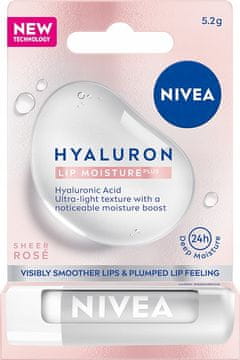 Nivea Hyaluron Lip Moisture Plus hidratantni balzam za usne s mirisom ruže 5,2 g