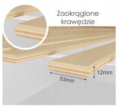 Box Okvir kreveta s uložkom za madrac 200x140 cm 18 ravnih letvica 350 kg