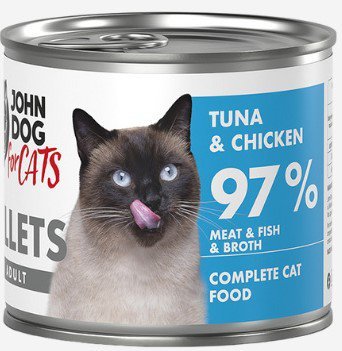 John Dog za mačke | Fileti za mačke | Pakiranje od 140 g - Tuna file piletina 140 g