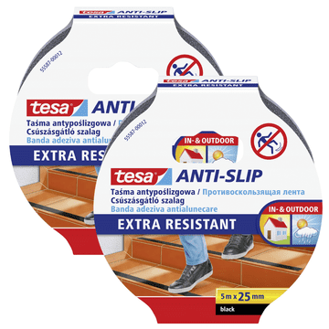 Tesa TESSA samoljepljiva protuklizna zaštitna traka za stepenice, crna, 5m x 25mm x 2