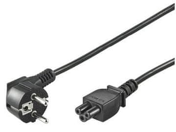 Goobay NK 114 S-180 kabel za napajanje CEE 7/7 (tip-F) na C5, 1,8 m, crni