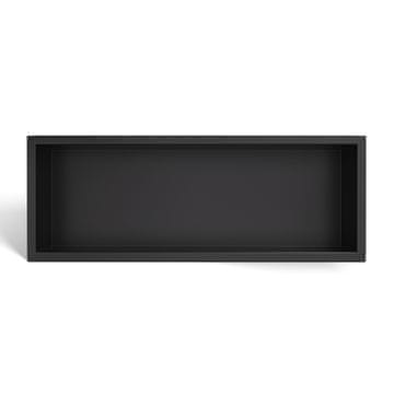 WALL-BOX ONE Crna ugradbena polica od nehrđajućeg čelika, crna, 60x20x10 cm