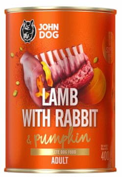 John Dog | Pumpkin Line | Odrasli 400g - Janjetina sa zecom i bundevom 400g