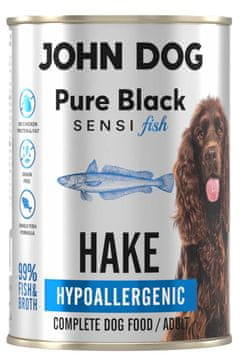 John Dog | Čisti crni Sesni | Hipoalergena hrana za pse 400g - Oslić 400g