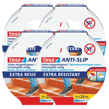 Tesa Tesa samoljepljiva protuklizna traka za stepenice, prozirna, 5m x 25mm x4