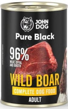 John Dog Adult | Čista crna | 400 g konzerva - Divlja svinja 400 g