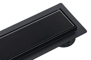 G-drain Next odvod linearni 80 cm sa staklenom pločom Double Dark, crna