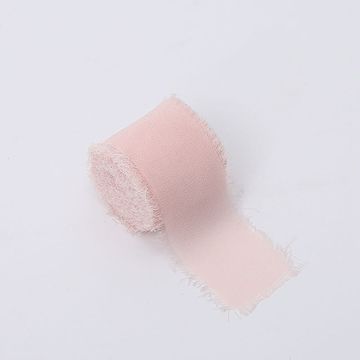Vrpca za cvijeće - šifon - puderasto ružičasta - rola 4 cm x 4,5 m