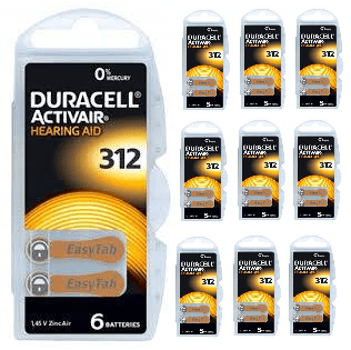 Baterije za slušna pomagala DURACELL DA312 ACTIVAIR 60 komada