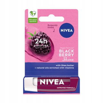Nivea Nivea Blackberry Shine pomadka zaštitna za usne 24h