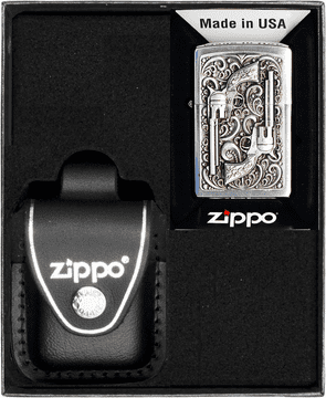ZIPPO upaljač REVOLVER EMBLEM poklon set br. 3