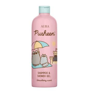 PUSHEEN šampon i gel za tuširanje s okusom jagode i mente 500 ml