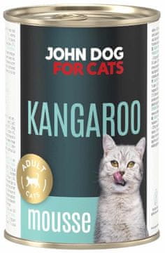 John Dog za mačke | Odrasle mačke | Pjena 400 g - Kangaroo 400 g