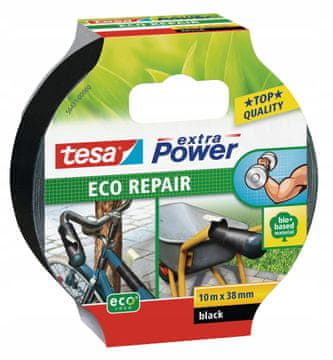 Tesa Eco crna traka za popravak odjeće 10 m 38 mm