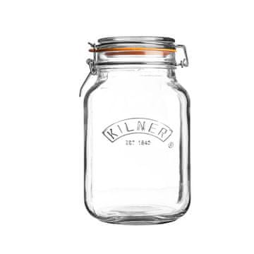 Kilner 1,5 l kvadratna staklenka s kopčom /