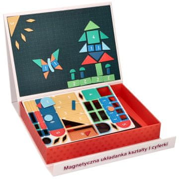 Adam toys Magnetna ploča za slaganje - Oblici i brojevi