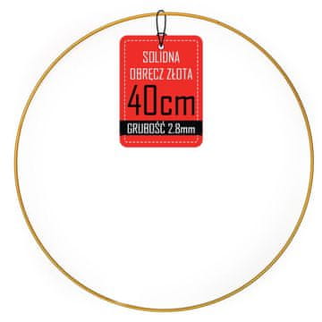Metalni obruč vjenčić - zlatni - 40 cm