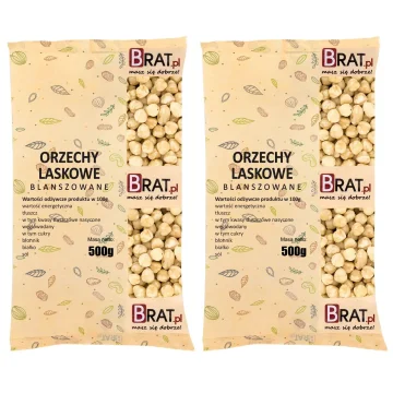 Blanširani lješnjaci 1kg (2x500g)