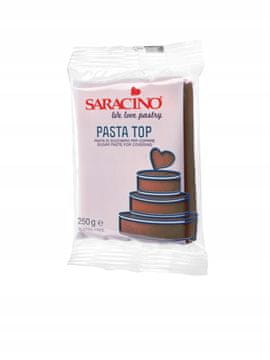 Saracino Masa cukrowa za oblaganje smeđa brown top paste 250g - Saracino