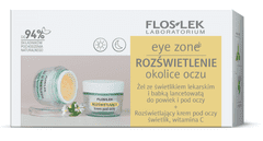 EK Set za osvjetljavanje područja oko očiju Osvjetljavajuća krema za oči s očicom, vitaminom C + očicom i gelom od trputca za kapke i područje oko očiju 15 ml + 10 g / 2994