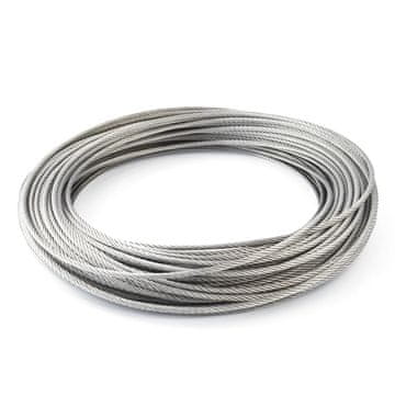 DQ-PP STAHLSEIL | 4mm | 20m | Edelstahl INOX | 7x7 mittelweich | Drahtseil für Rankhilfe Rostfrei Seil Stahl Draht Forstseil Windenseil Spannseil Geländerseil