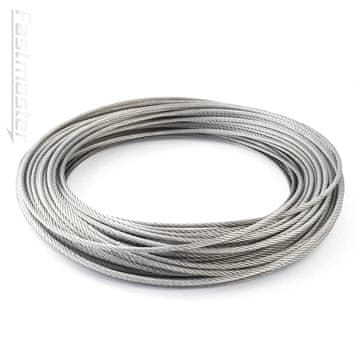 STAHLSEIL | 2mm | 20m | Edelstahl INOX | 7x19 weich | Drahtseil für Rankhilfe Rostfrei Seil Stahl Draht Forstseil Windenseil Spannseil Geländerseil